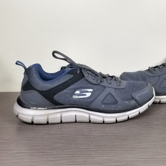 Skechers Track Scloric Sneaker, Grey Mesh, Mens Size 11 US / 45 - Picture 7 of 10